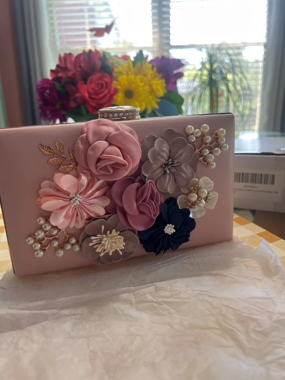 Milisente Flower Clutch Evening Bag